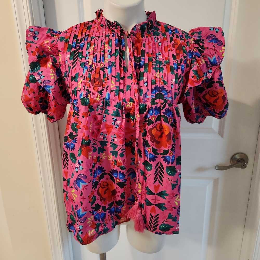 Sincerely Ours Medium Floral Blouse